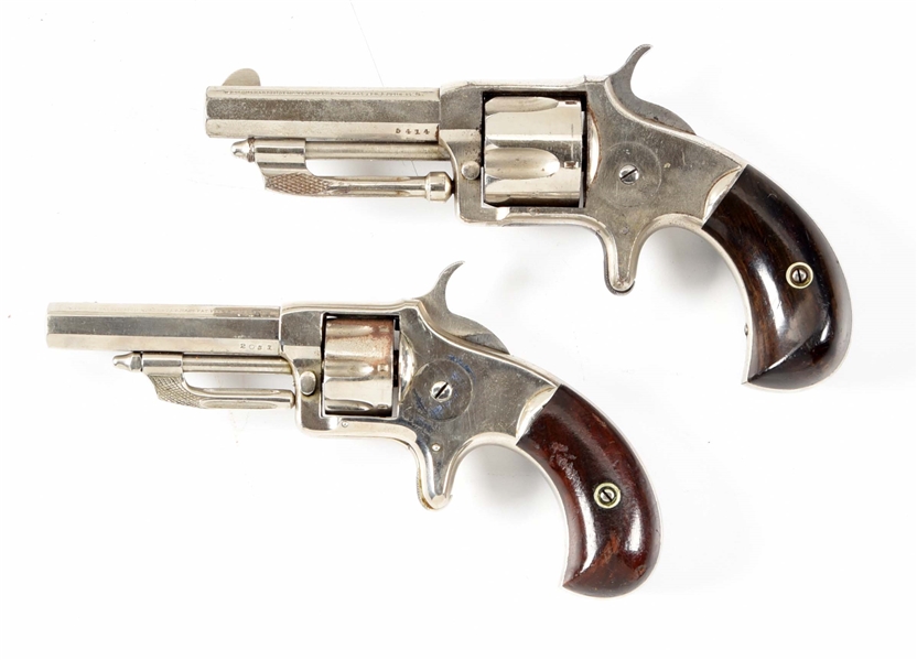 (A) LOT OF 2: WESSON & HARRINGTON NO. 3 AND NO. 1 SINGLE ACTION REVOLVERS.