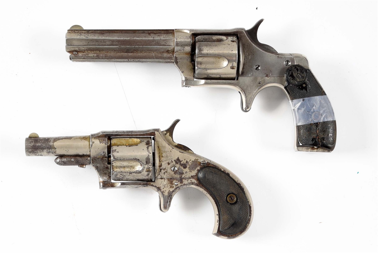 (A) LOT OF 2: REMINGTON NEW MODEL NO. 3 AND 4 SINGLE ACTION REVOLVERS.