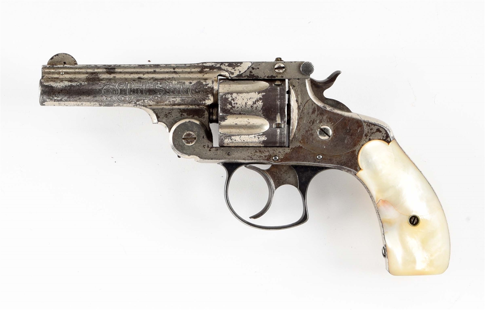 (A) INSCRIBED SMITH & WESSON THIRD MODEL .38 DOUBLE ACTION REVOLVER.