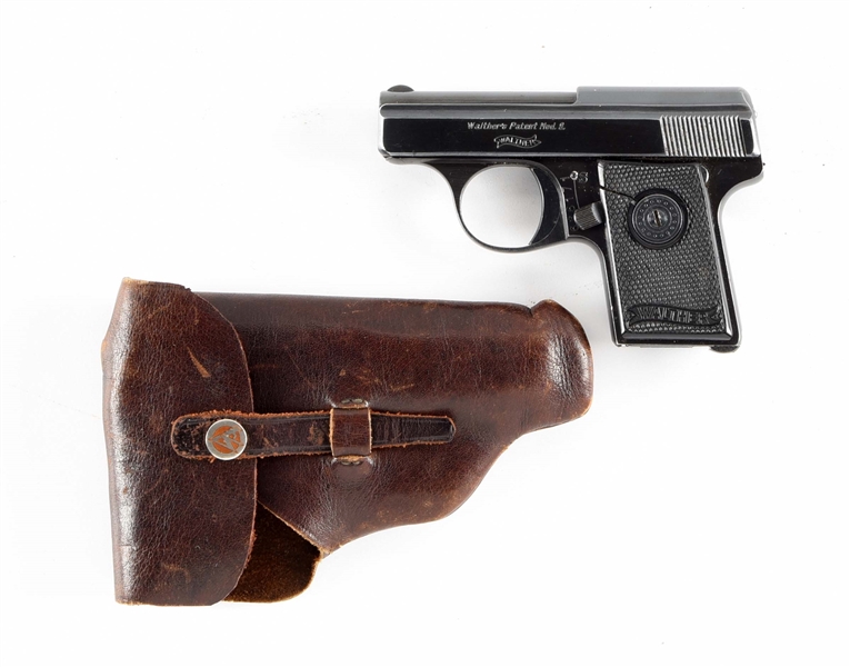 (C) WALTHER NO. 9 SEMI AUTOMATIC PISTOL WITH INTERESTING SA HOLSTER.