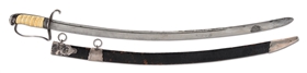 NEW YORK SILVER-HILTED HORSEMANS SABER WITH SCABBARD.