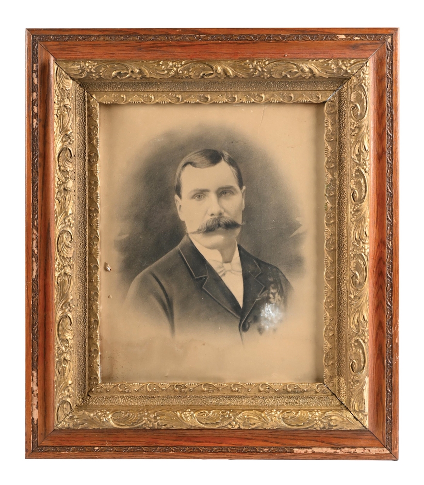 EARLY PHOTOGRAPH W/ GENTLEMAN GRAPHIC.