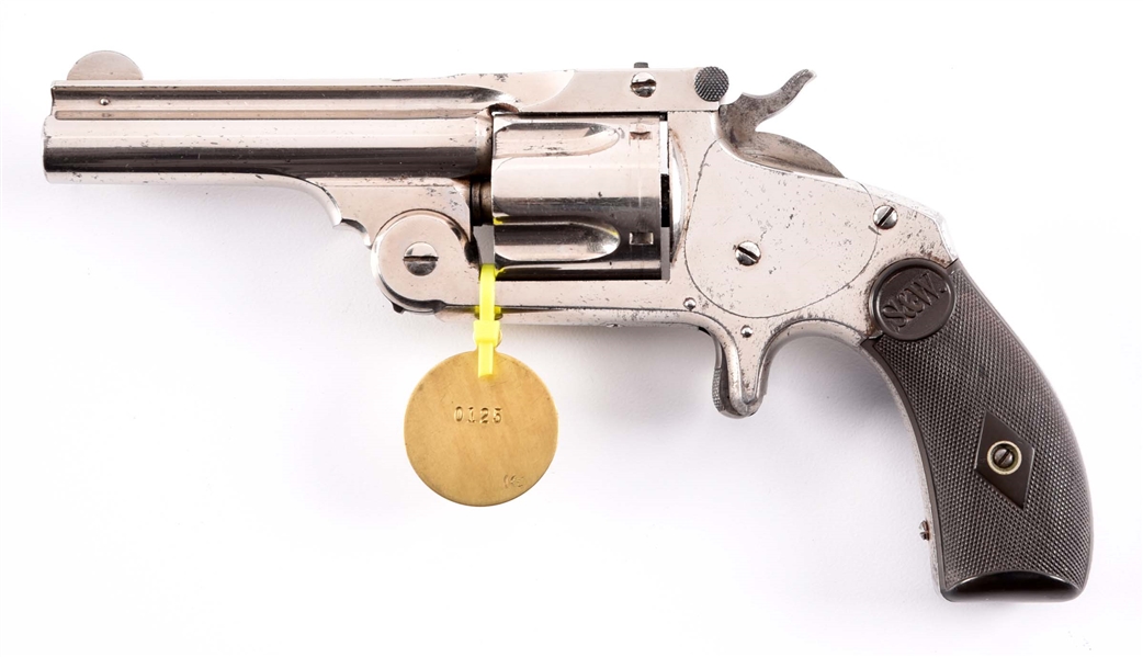 (A) SMITH & WESSON .38 SINGLE ACTION SECOND MODEL REVOLVER.