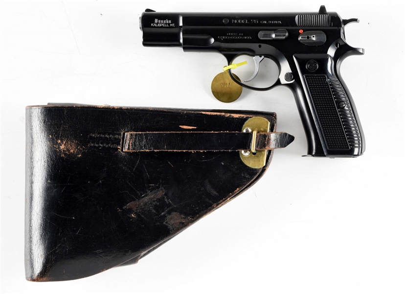 (M) EARLY CZ 75 SEMI SEMI AUTOMATIC PISTOL WITH HOLSTER.