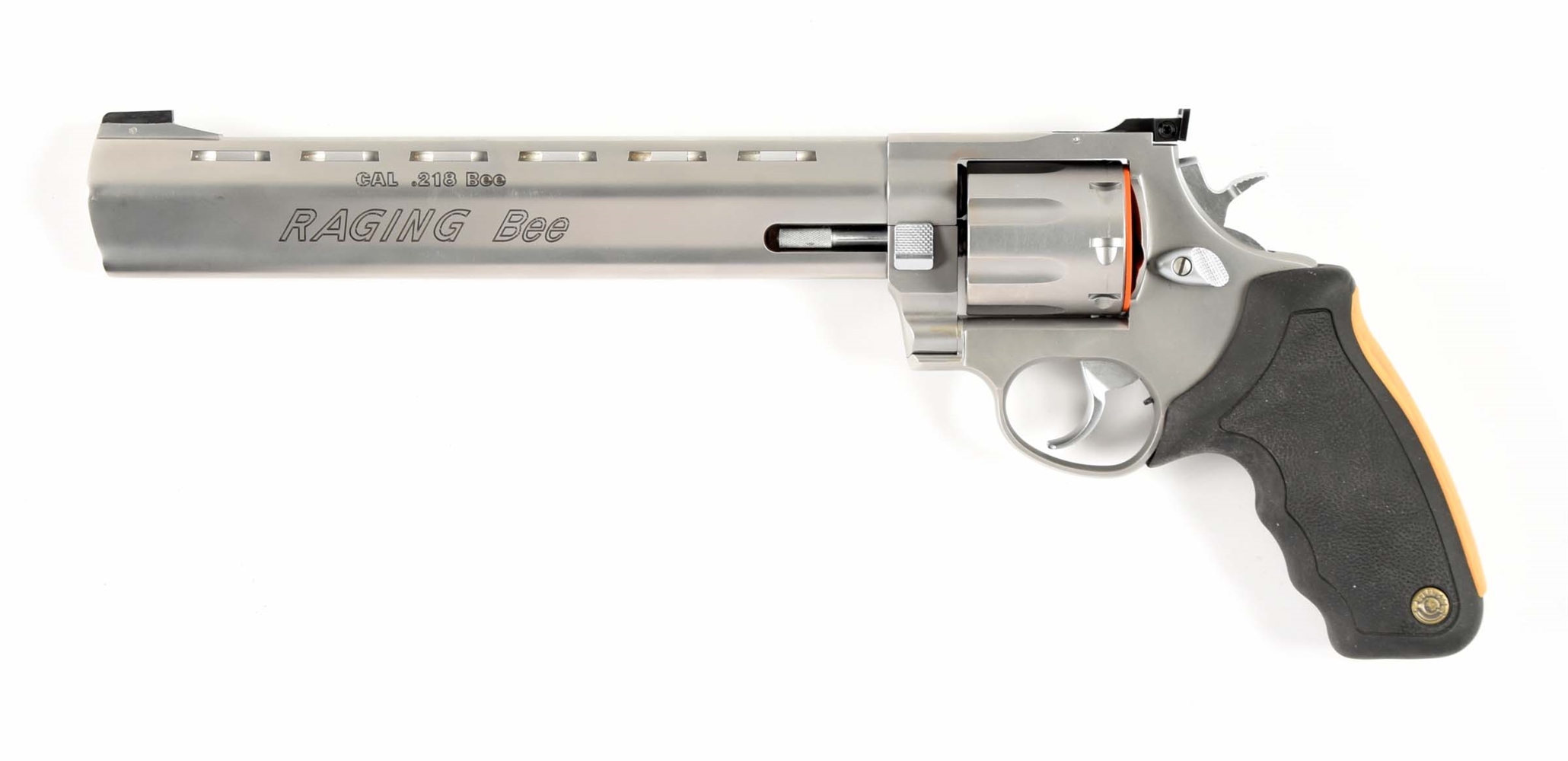 (M) TAURUS RAGING BEE .218 BEE DOUBLE ACTION REVOLVER WITH BOX.