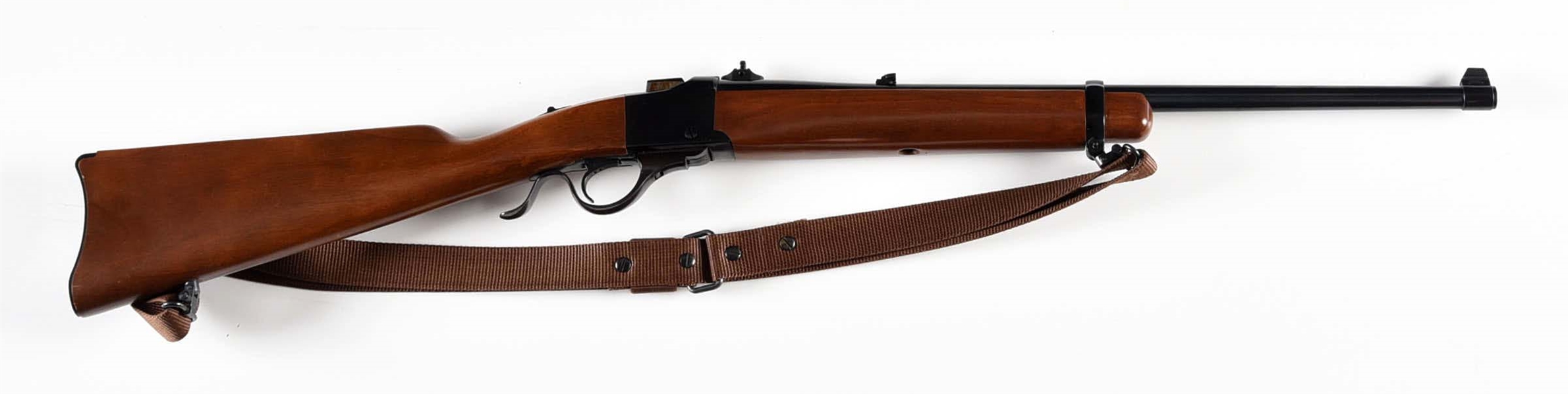 (M) RUGER NO. 3 SINGLE SHOT CARBINE IN .375 WINCHESTER.