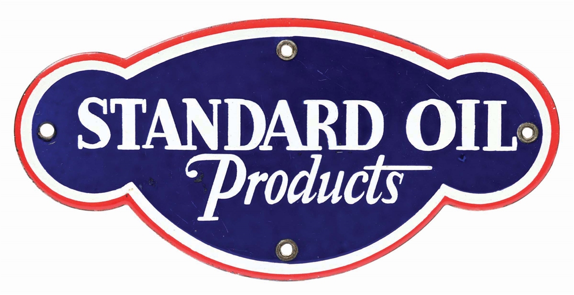 STANDARD OIL PRODUCTS "MINI" PORCELAIN CLOUD SIGN.