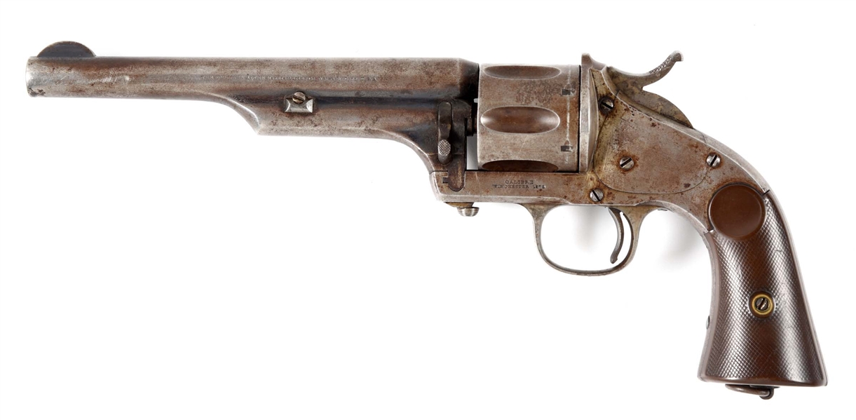 (A) RARE EARLY BLUED MERWIN, HULBERT & CO. LARGE FRAME SINGLE ACTION REVOLVER.