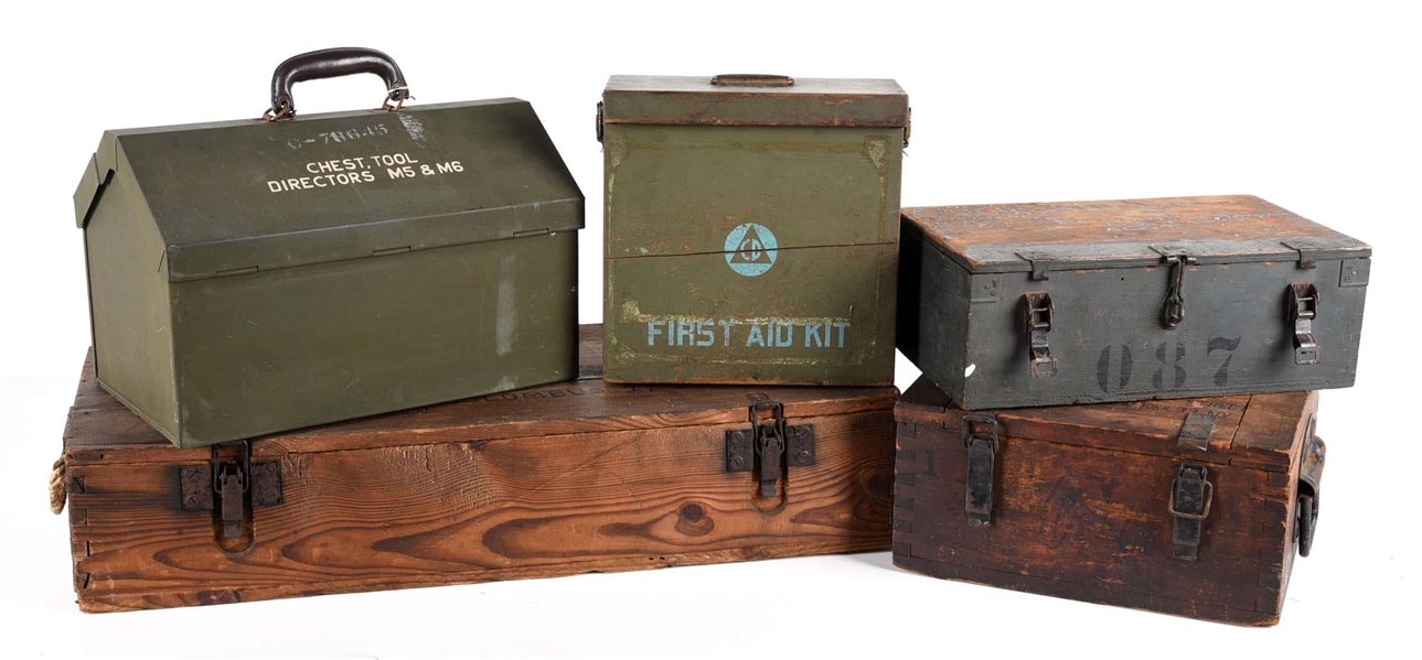 LOT OF 5: US WWII GI BRING BACK CRATES.