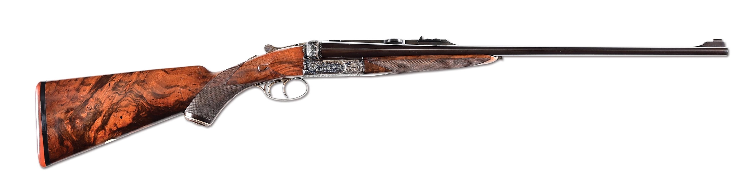 (C) ENGRAVED DANIEL FRASER & CO. DOUBLE RIFLE IN .375 MAGNUM 