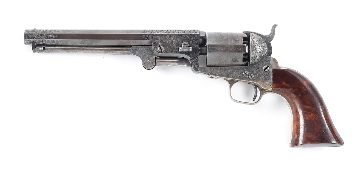 (A) DELUXE ENGRAVED MODEL 1851 NAVY PERCUSSION REVOLVER