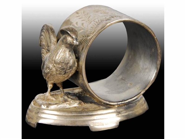 ROOSTER ON TRIPLE TIER BASE BY FIGURAL NAPKIN RING
