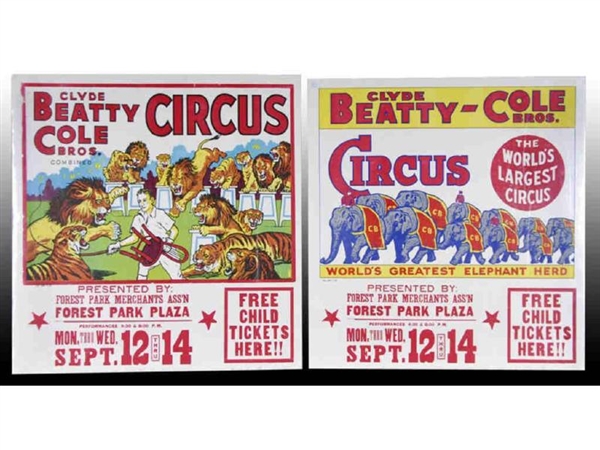 LOT OF 3: CIRCUS POSTERS.                         
