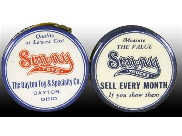 LOT OF 2: SON-NY TOYS TAPE MEASURES.              