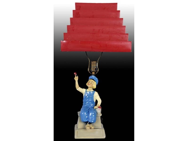 COMPOSITION DUTCH BOY PAINT ADVERTISING LAMP WITH 