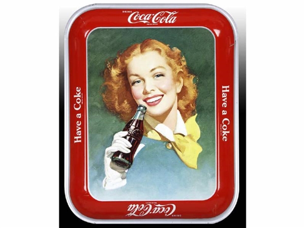 LOT OF 2: 1950S COCA-COLA SERVING TRAYS.          