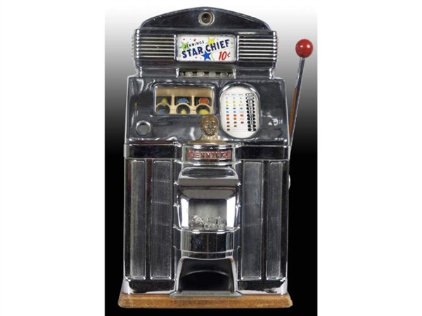 JENNINGS 10-CENT STAR CHIEF COIN OPERATED SLOT MAC