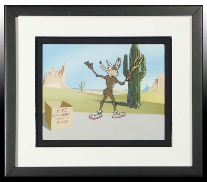 WILE E. COYOTE WARNER BROS. PRODUCTION CEL WIT