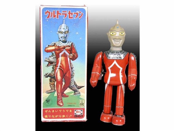 JAPANESE ULTRA SEVEN SUPERHERO WIND-UP FIGURE WITH