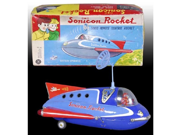 JAPANESE BATTERY-OPERATED SONICON ROCKET SHIP TOY 