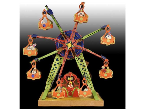 LARGE CARDBOARD LITHOGRAPH REED FERRIS WHEEL TOY. 