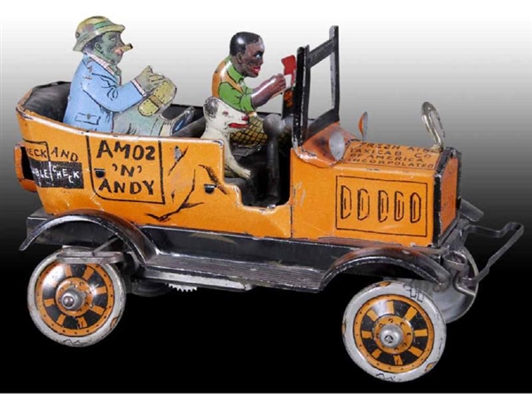 MARX TIN WIND-UP AMOS-N-ANDY TOY TAXI.            