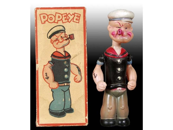 CELLULOID POPEYE HEAD UP & DOWN TOY WITH ORIGINAL 