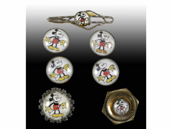 LOT OF DISNEY MICKEY MOUSE JEWELRY ITEMS.         