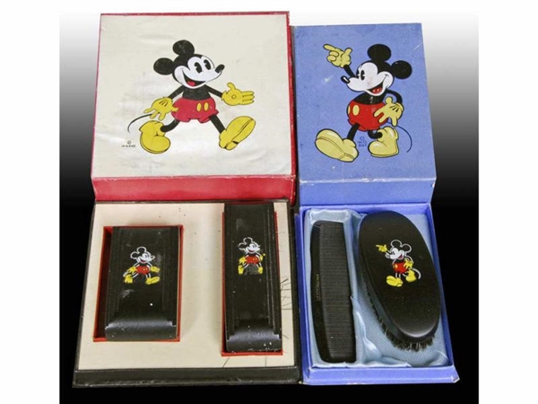 LOT OF 2: MICKEY MOUSE DISNEY BRUSH SETS WITH     