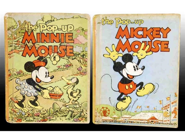 LOT OF 2: MICKEY & MINNIE MOUSE POP-UP BOOKS.     