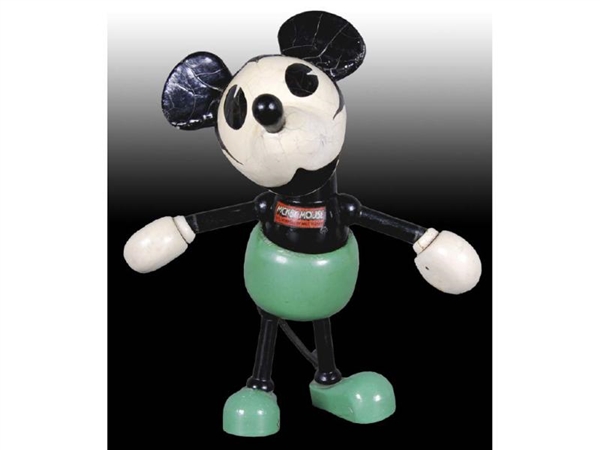 WOOD MICKEY MOUSE DOLL WITH LOLLIPOP HANDS.       