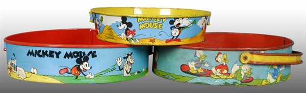 LOT OF 3: TIN WALT DISNEY CHARACTER SAND SIFTER TO