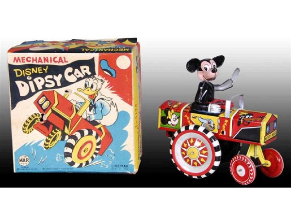 LINEMAR WALT DISNEY MICKEY MOUSE DIPSY CAR WITH OR
