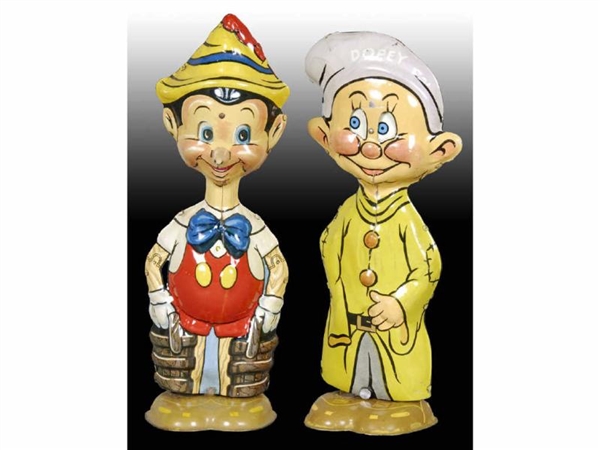 LOT OF 2: MARX TIN WIND-UP CHARACTER WALKER TOYS. 