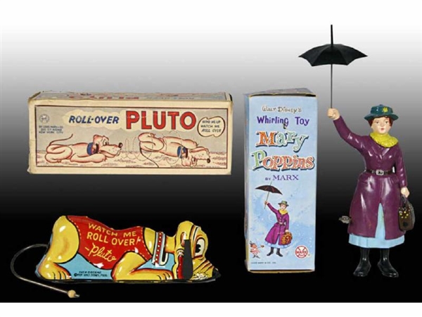 LOT OF 2: WALT DISNEY MARY POPPINS AND PLUTO WIND-