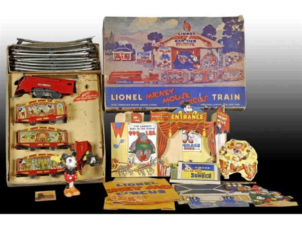 LIONEL MICKEY MOUSE CIRCUS TRAIN WITH COMPLETE BOX
