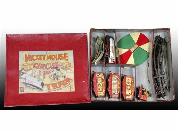 MICKEY MOUSE CIRCUS TRAIN BOXED ENGLISH SET BY WEL