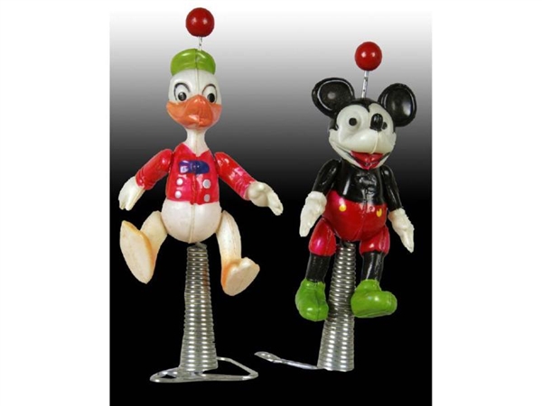 LOT OF 2: WALT DISNEY CELLULOID MICKEY MOUSE & DON