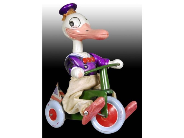 WALT DISNEY CELLULOID LARGE DONALD DUCK TRICYCLE. 
