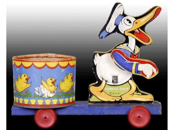 FISHER-PRICE 1938- #469 DONALD DUCK CHICK CART TOY