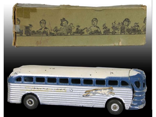CAST IRON ARCADE TPY GREYHOUND BUS #4400 WITH ORIG