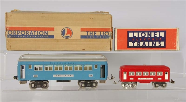 LOT OF 2: LIONEL PULLMAN CARS WITH ORIGINAL BOXES.