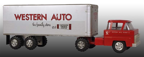 MARX PRESSED STEEL WESTERN AUTO STORES TRUCK TOY. 