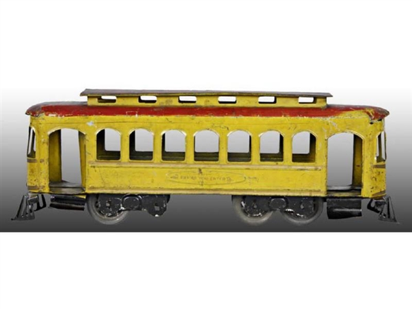 LARGE PRESSED STEEL CONVERSE TROLLEY CAR PUSH TOY.