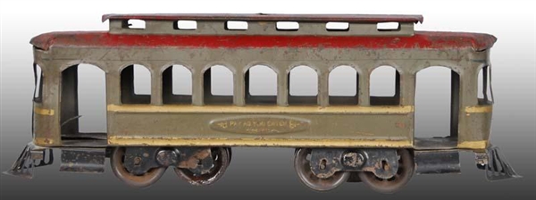 LARGE CONVERSE PRESSED STEEL FRICTION TROLLEY CAR 