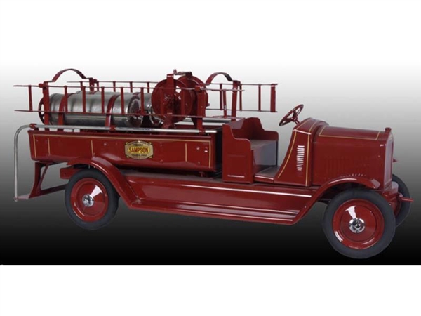 PRESSED STEEL GENDRON CHEMICAL FIRE TRUCK TOY.    