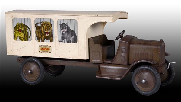 PRESSED STEEL GENDRON SAMPSON CIRCUS TRUCK TOY