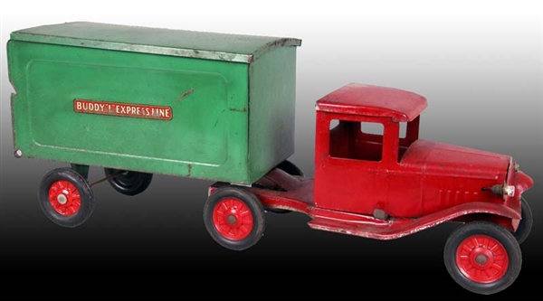PRESSED STEEL BUDDY L EXPRESS LINE TRACTOR TRAILER