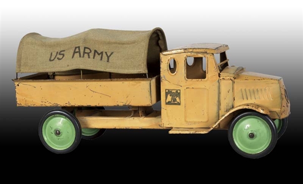 PRESSED STEEL STEELCRAFT ARMY TRUCK TOY.          