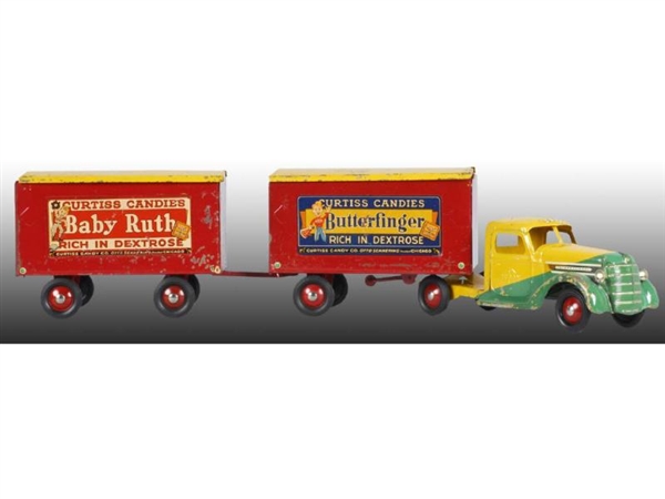 PRESSED STEEL BABY RUTH BUTTERFINGER TRUCK TOY.   